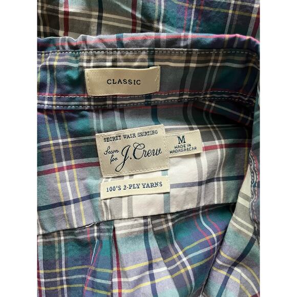 New J.CREW Mens Secret Wash Shirt Button Down Multi Size Medium - Picture 6 of 10